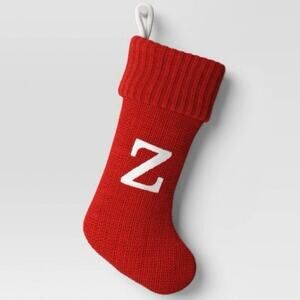 NEW Wondershop Red Knit Monogram Christmas Stocking‎ Letter Z Cozy Holiday Decor